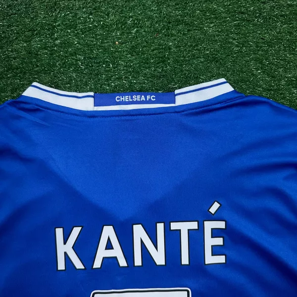 Camisa Retrô Chelsea Home I 17/18 - Kanté #7 - Azul - Masculina