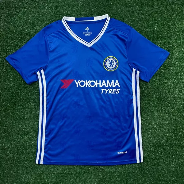 Camisa Retrô Chelsea Home I 17/18 - Kanté #7 - Azul - Masculina