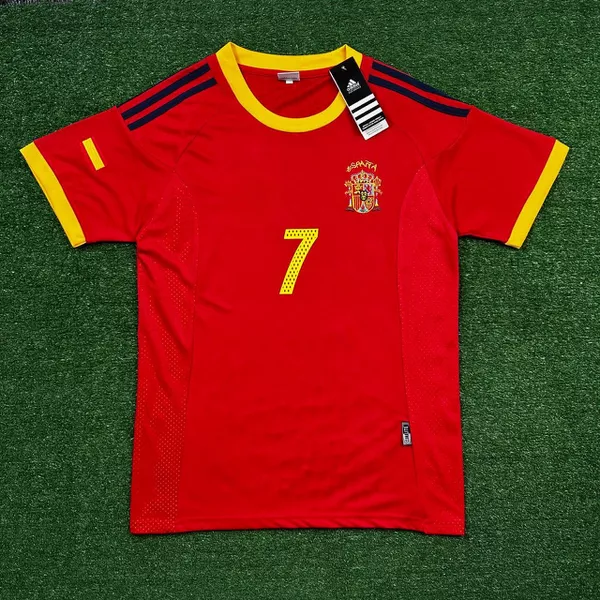 Camisa Retrô Espanha Home I 02/03 - Vermelha - Masculina Raul #7