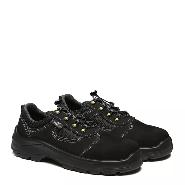 TENIS PRETO AMARRAR NOBUCK BICO COMPOSITE PU BIDEN... - FUJIWARA