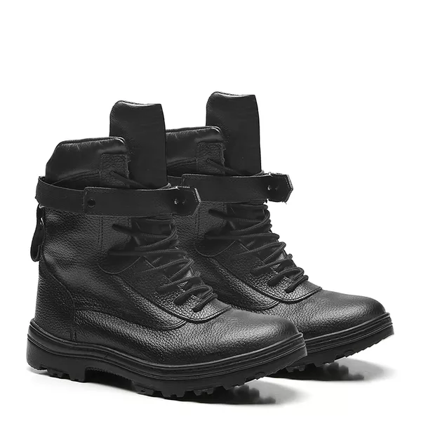 BOTA THUNDER PRETA AMARRAR COURO FLOR COURACA SOLA... - FUJIWARA