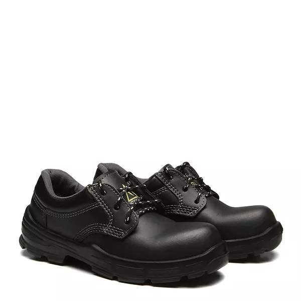 SAPATO PRETO AMARRAR MICROFIBRA BICO COMPOSITE PU BIDENSIDADE