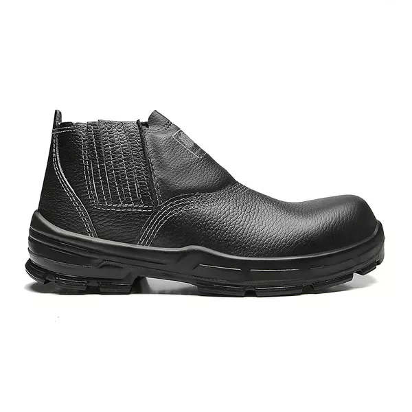 BOTINA PRETA ELASTICO COURO BICO COMPOSITE PU BIDENSIDADE | FUJIWARA