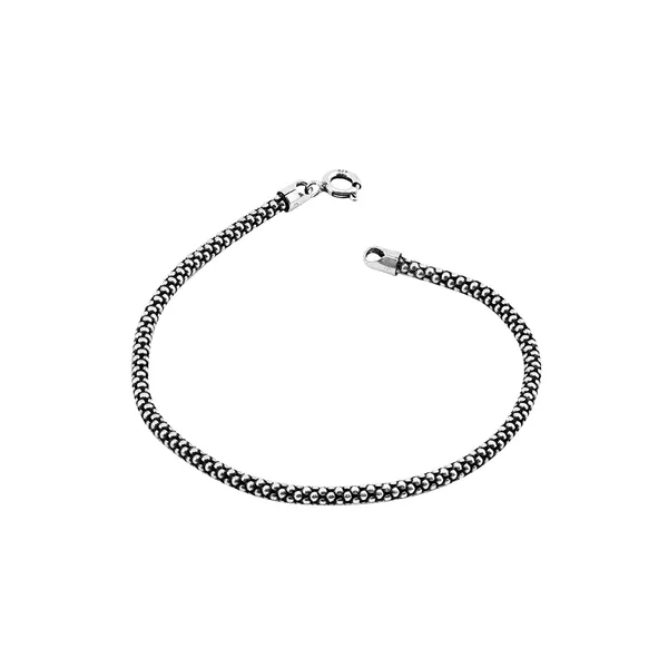 Pulseira Prata Bali Pipoca Envelhecida 2,40mm