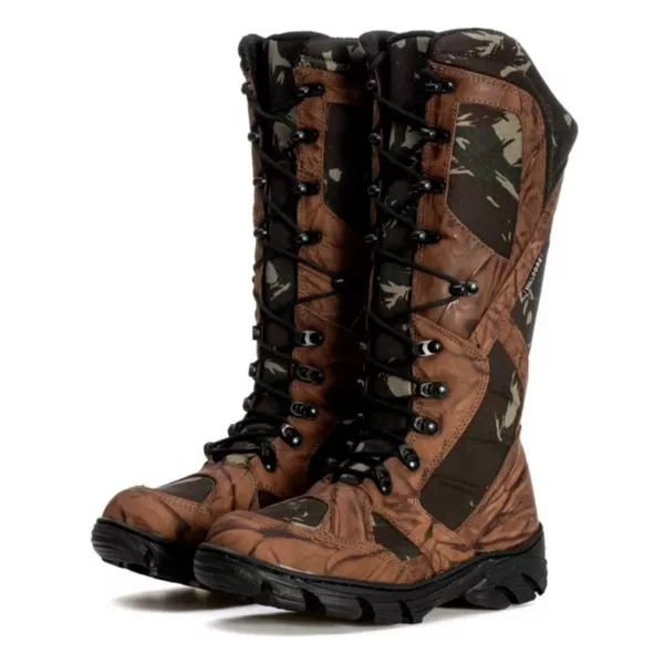 Bota Coturno Militar Tático Camuflado Caça e Pesca 