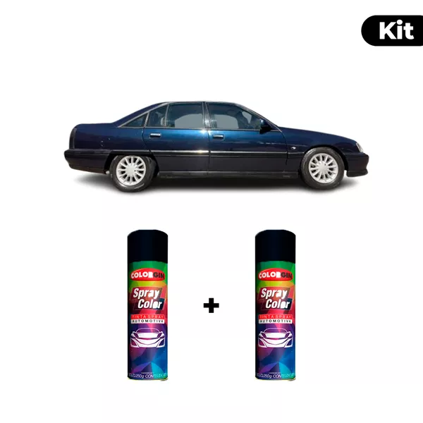 KIT SPRAY AUTOMOTIVO - AZUL STRAUSS PER 1994 POL + VERNIZ RAPIDO 300ML