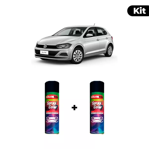 KIT SPRAY AUTOMOTIVO - PRATA SIRIUS 2009 POL + VERNIZ RAPIDO 300ML