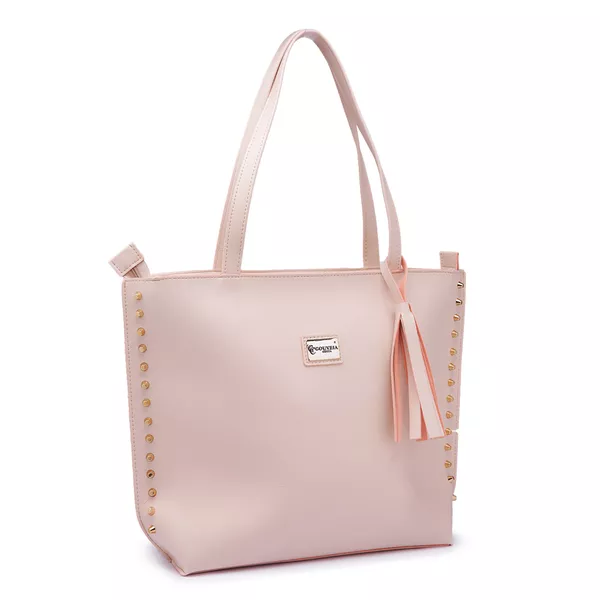 Bolsa Feminina Exclusive Estilo Sacola Grande De Ombro Lisa Bege - Gouveia Costa 