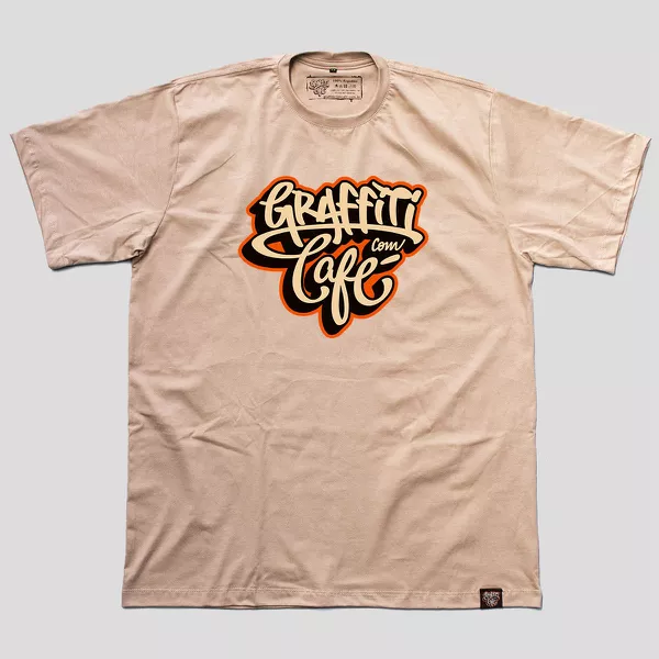 Camiseta GRAFFITI COM CAFÉ - Bege - Graffiti com Café