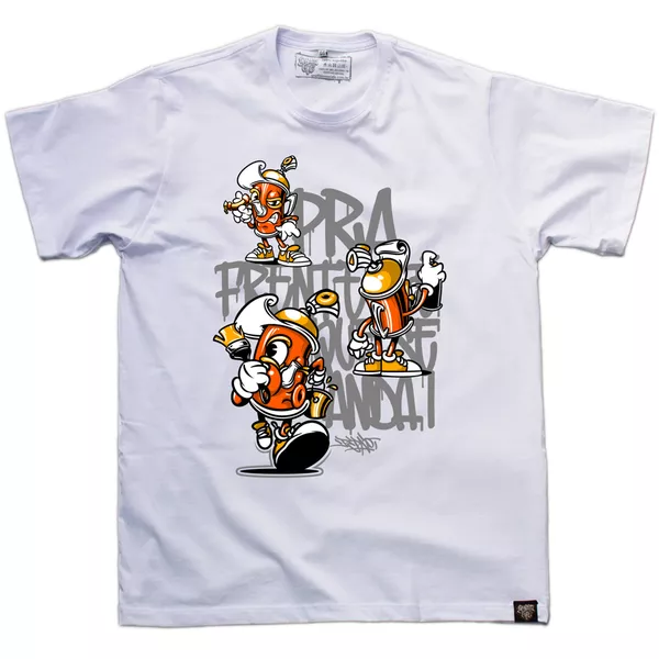 Camiseta BULINHO Graffiti com Café - Branca - Graffiti com Café