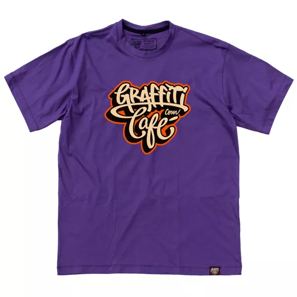 Camiseta Graffiti com Café - Roxa - Graffiti com Café