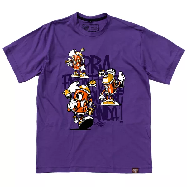 Camiseta BULINHO Graffiti com Café - Roxa - Graffiti com Café