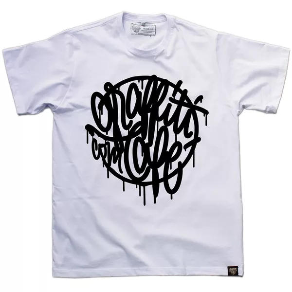 Camiseta TYPE Graffiti com Café - Branca - Graffiti com Café