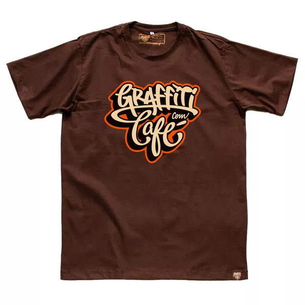 Camiseta Graffiti com Café - Marrom - Graffiti com Café