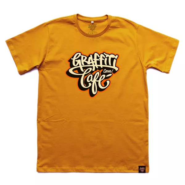 Camiseta Graffiti com Café - Mostarda - Graffiti com Café