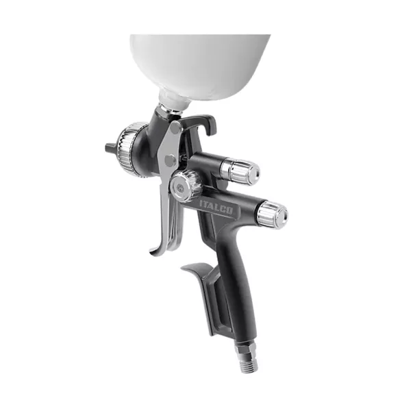 ITALCO GLOSS X1 HVLP PISTOLA PINTURA 1,4MM, 600ML PRETA | GS TINTAS