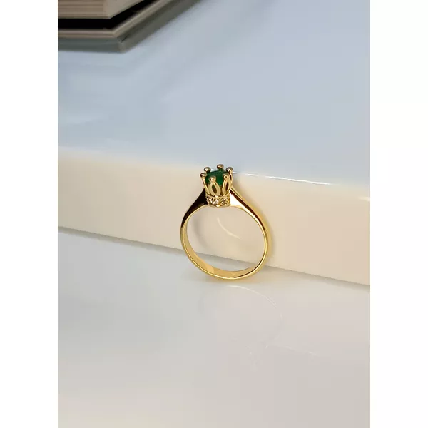 Anel Solitário Coroa Imperial Ouro 18k| Para um Amor Grandioso e
