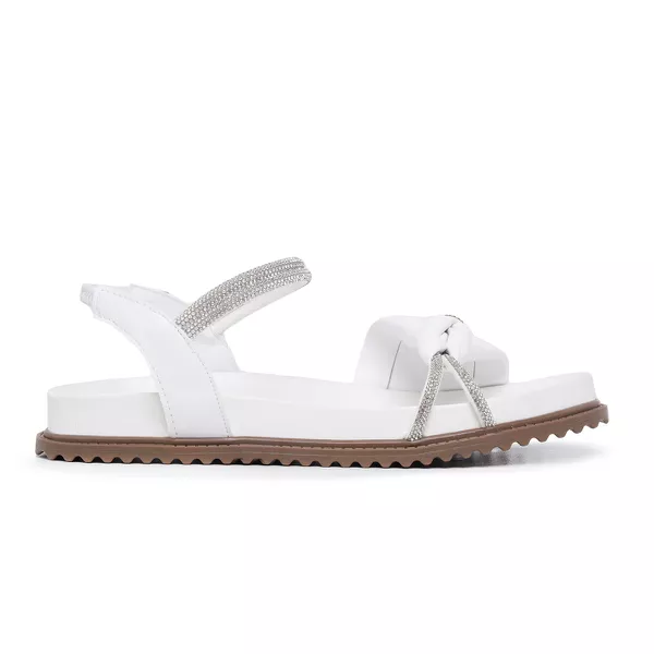 Sandália Feminina Papete Mari Branca - Hella Shoes