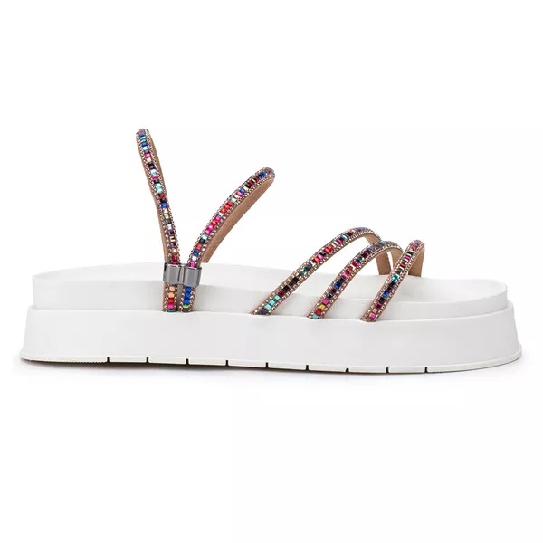 Sandália Papete Feminina Valen Branca - Hella Shoes