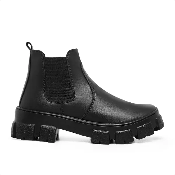 Bota Feminina Tratorada Stella Preta - Hella Shoes