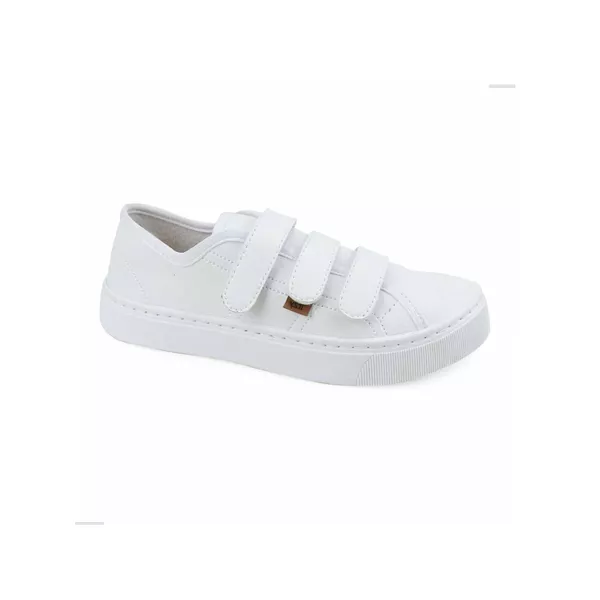 Tênis Feminino Celeste Velcro Branco - Hella Shoes