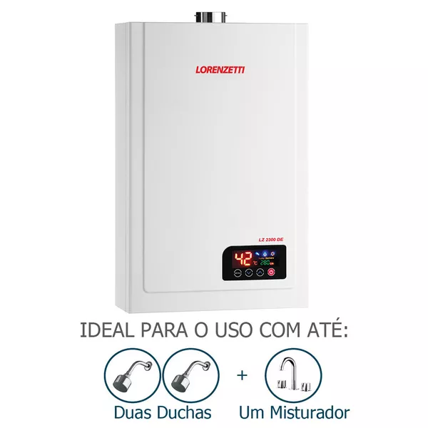 Aquecedor de Água a Gás Digital LZ 2300DE GLP Lorenzetti