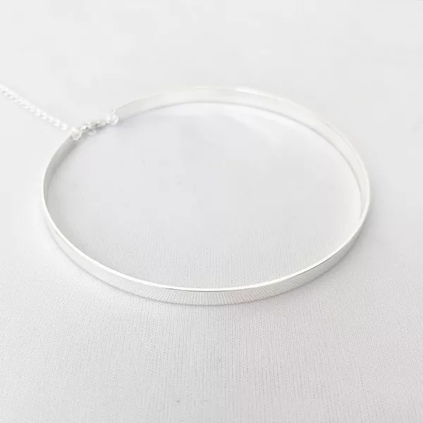 Colar Choker Aro Liso Folheado em Prata 925
