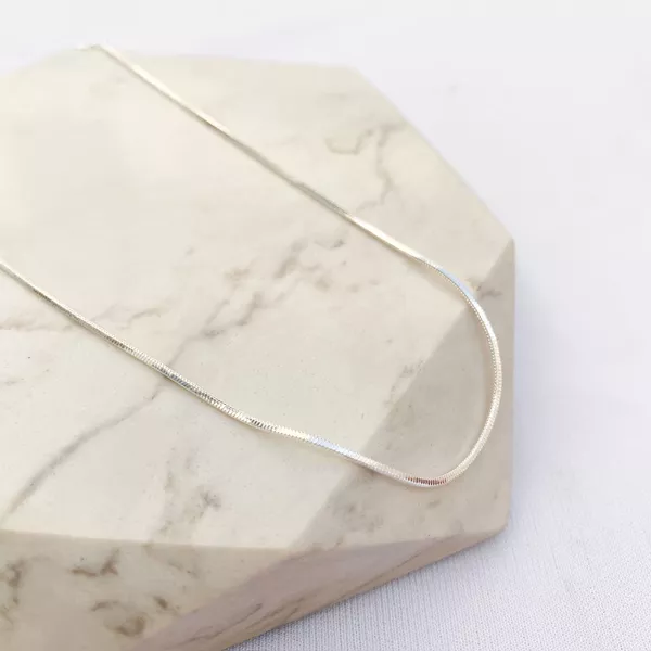 Colar Choker Diamantada Fina Folheado em Prata 925