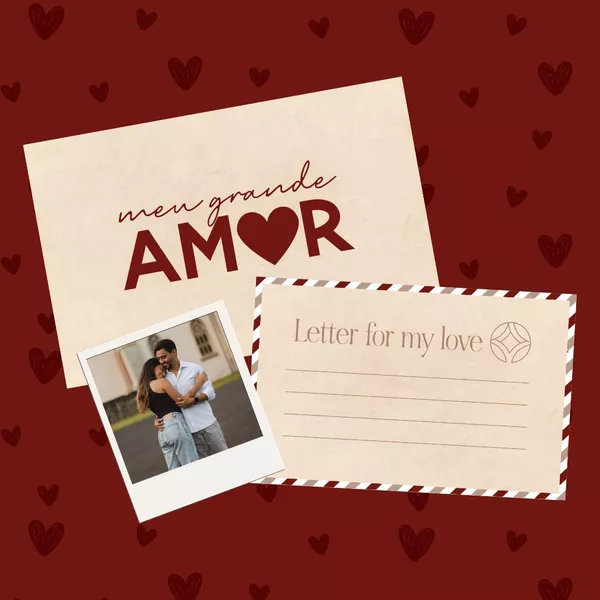 Mimo dia dos namorados - Cartão + Polaroid