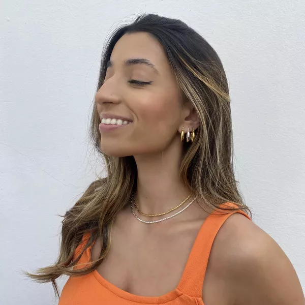 Colar Choker Becky Folheado em Ouro 18k