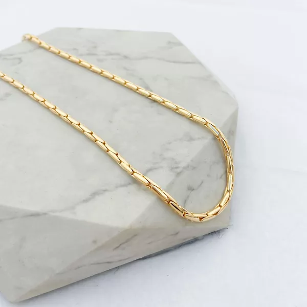 Colar Choker Becky Folheado em Ouro 18k