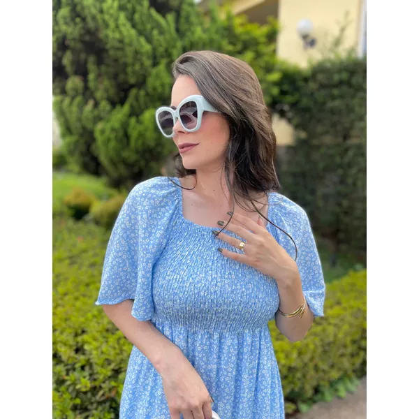 Vestido Mayara Azul Liberty