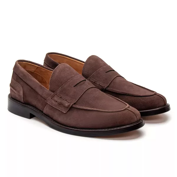 Sapato Loafer Masculino Ancona Camurça Terra - JACOMETTI