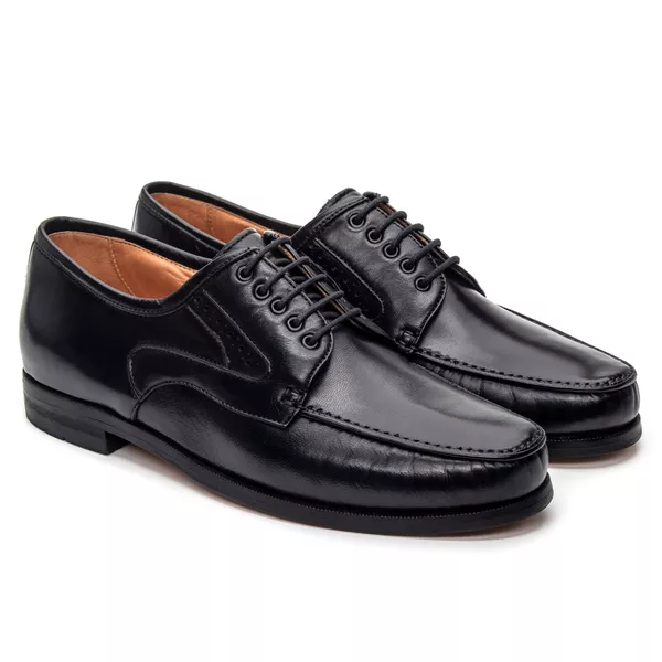 Clássico Mocassim Preto 085 Com cadarço - JACOMETTI