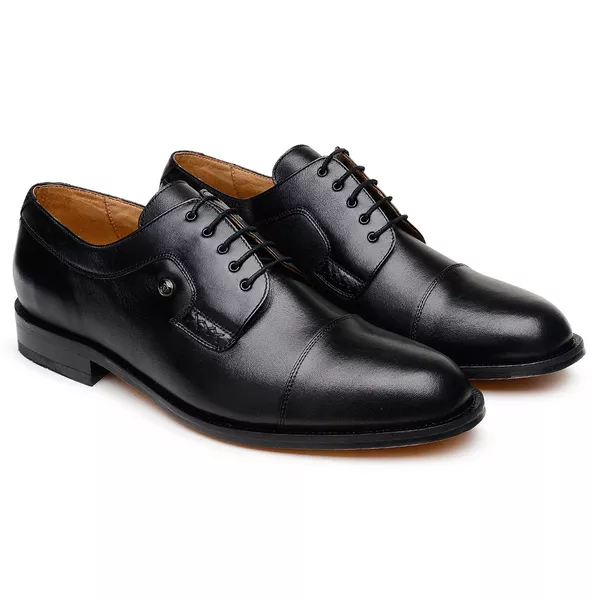 Tamanho Especial Oxford Scatamacchia Preto 315 - JACOMETTI
