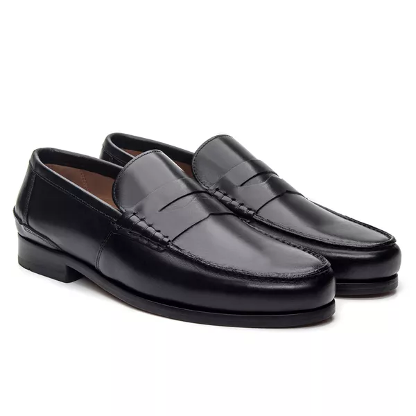 Mocassim Argentino Preto LF03 - JACOMETTI