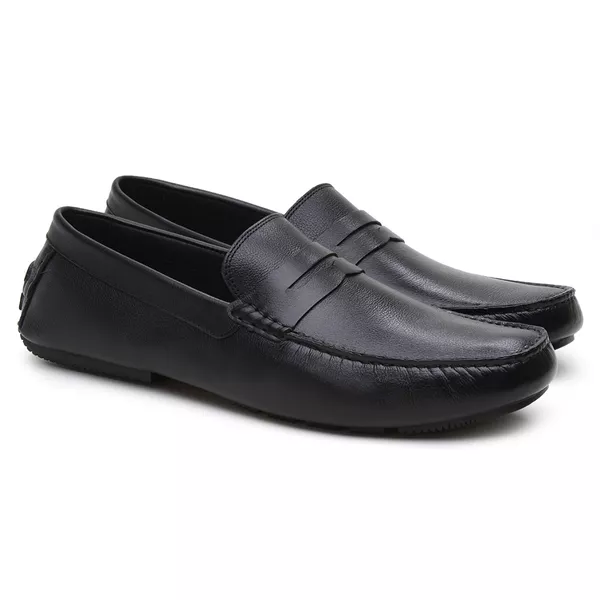 Mocassim Drive Preto 26815 - JACOMETTI