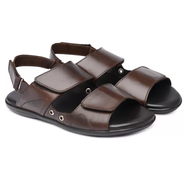 Sandália Masculina de Couro Café 3207 - JACOMETTI