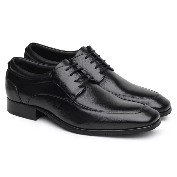 Sapato Scatamacchia Masculino de Couro Preto 7102 - JACOMETTI