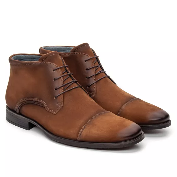 Bota Casual Nobuck Tan 5600 - JACOMETTI