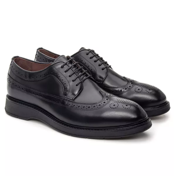 Sapato Casual Derby Trento Preto - JACOMETTI