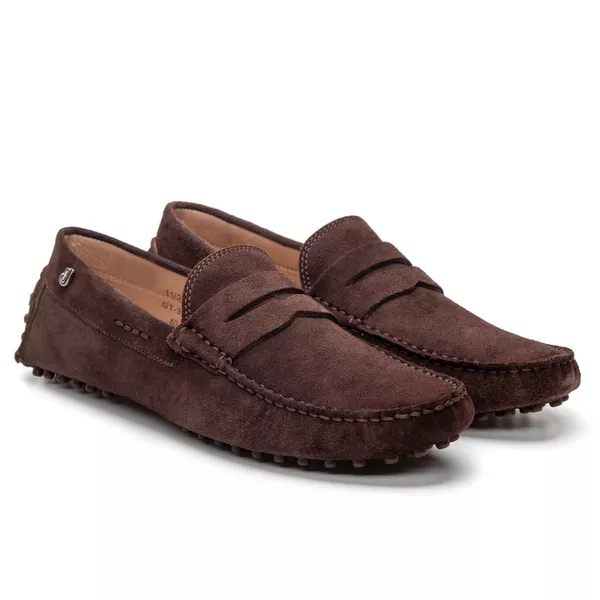Mocassim Esportivo Drive Camurça Chocolate GT300 - JACOMETTI