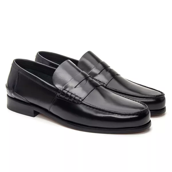 Mocassim Argentino Preto LF03 - JACOMETTI