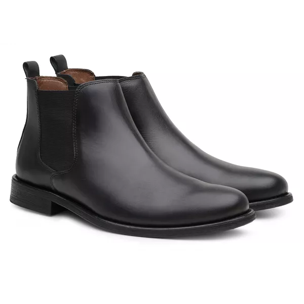 Bota Chelsea Masculina Preta Lvl002 - JACOMETTI