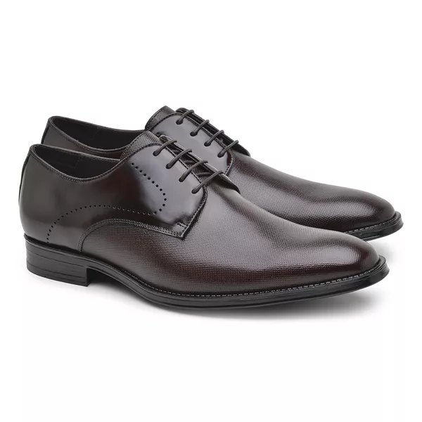 Sapato Social Masculino Derby Café Npl010 - JACOMETTI