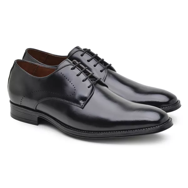 Sapato Social Masculino Derby Preto Npl010 - JACOMETTI