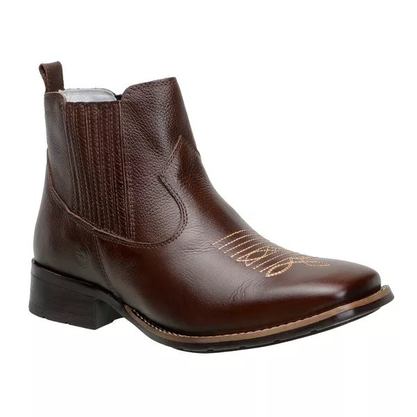 Botina Masculina Tradicional Couro Floater Café