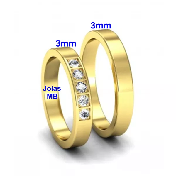 Alianças de Casamento Louveira 3mm