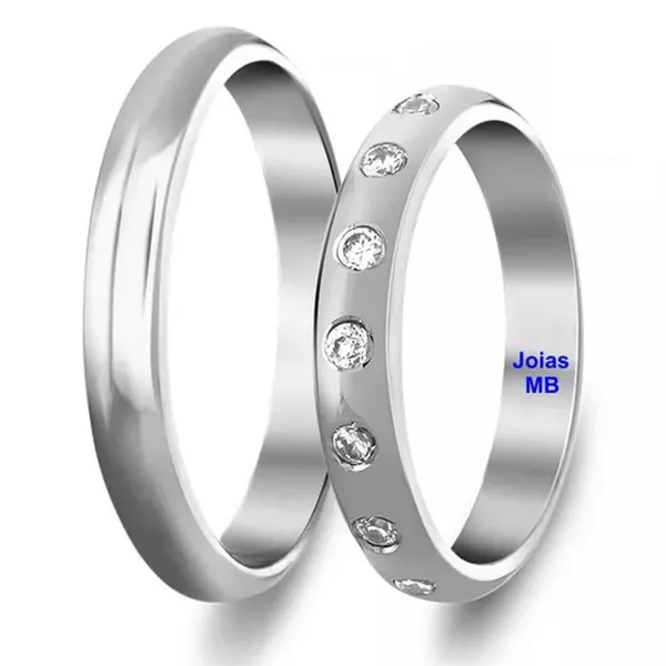 Alianças de Ouro Branco Boa Vista 3mm