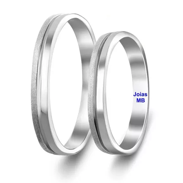Alianças de Ouro Branco Rio Branco 3mm